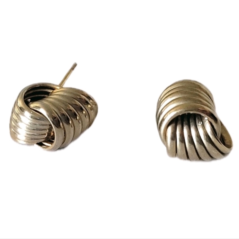 Vintage Dainty Coil Post Pierced Earrings Costume Jewelry